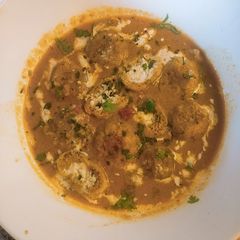 A picture of Rajasthani Govind stuff Gatta Curry.