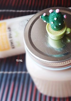 Hình của món SỮA hạt sen-hạt óc chó.