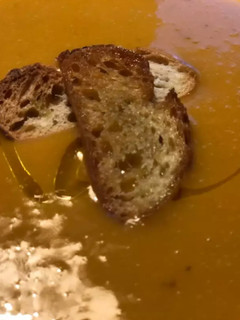 Una foto de Sopa de batata y coco