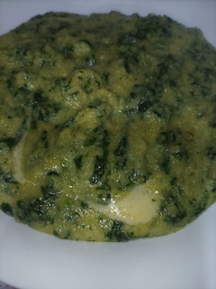 Una foto de Polenta con acelga y muzzarella