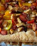Hojaldre de setas y bacon