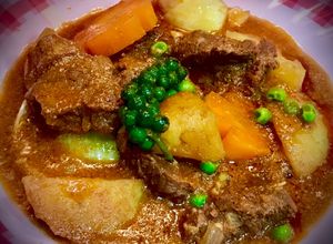 Hình của món Bò Sốt Patê Nấu Tiêu Xanh.