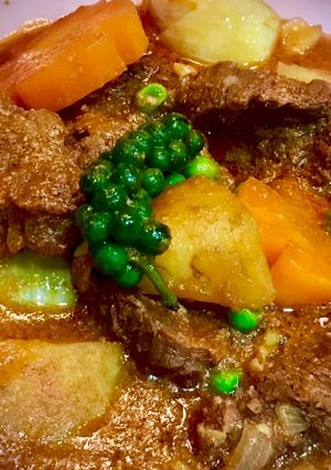 Hình của món Bò Sốt Patê Nấu Tiêu Xanh.