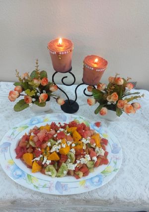A picture of Watermelon salad.