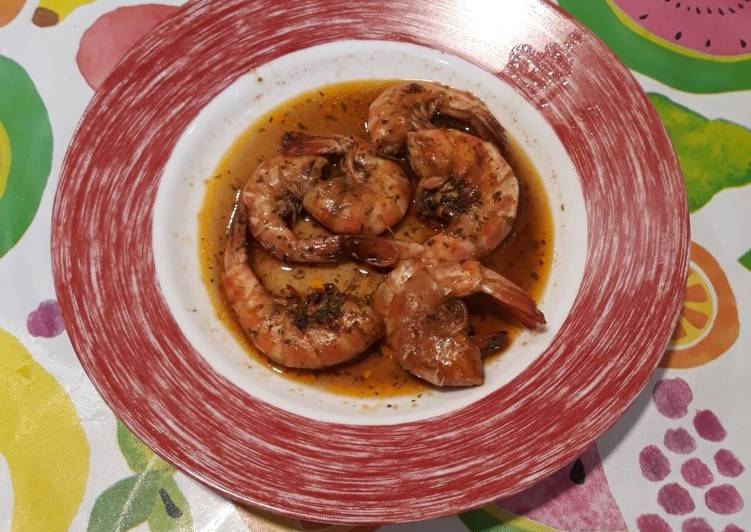 Langostinos al vermouth