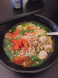Hình của món Mỳ chũ thịt băm.