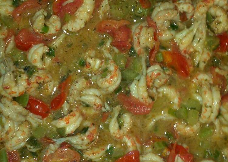 Recipe of Homemade Creole Crawfish Etouffe with grape tomatoes