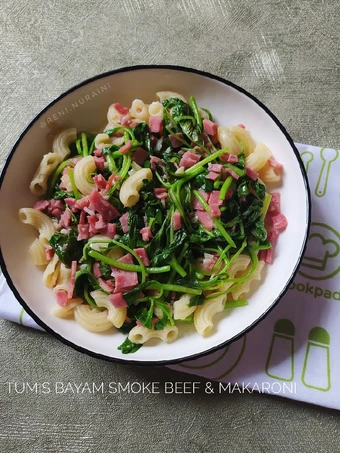 Cara Gampang Membuat Resep Tumis Bayam Smoke Beef &amp; Makaroni yang Sempurna