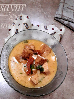 Foto resep Sayur tahu kuah santan