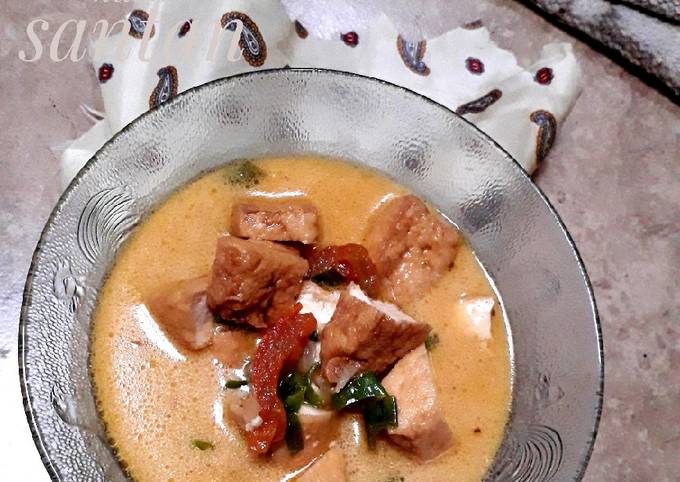 Cara Gampang Menyiapkan Sayur tahu kuah santan yang Bisa Manjain Lidah