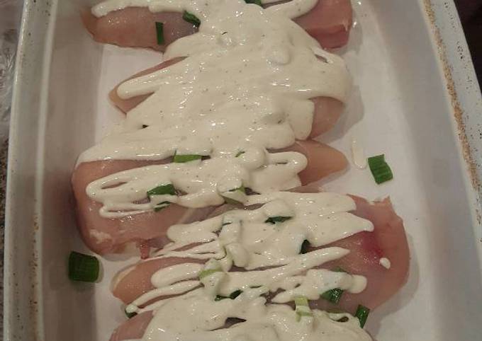 Steps to Make Ultimate Ranch chicken with bacon