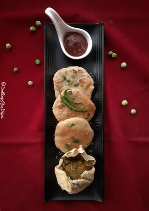 A picture of Matar Kachori (Green Peas Kachori).