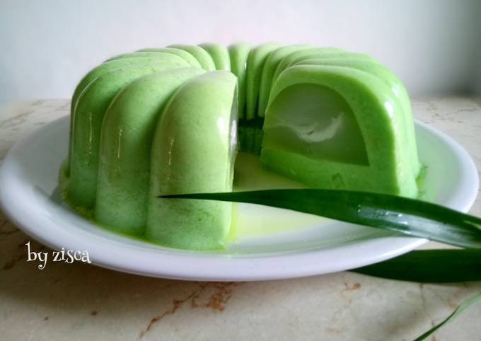 Resep Puding Pandan Kelapa Muda, Bisa Manjain Lidah