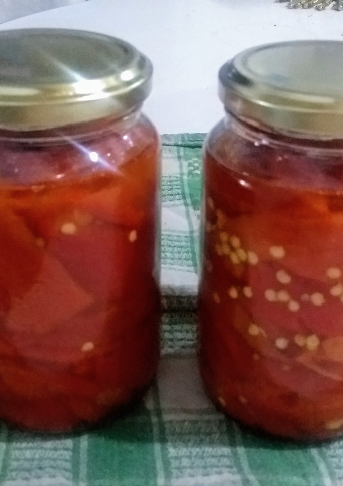 Una foto de Pimientos asados en conserva