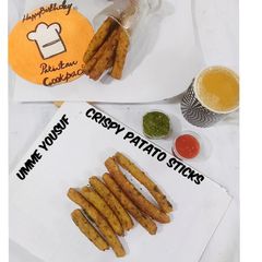Crispy potato sticks A picture of Crispy potato sticks.