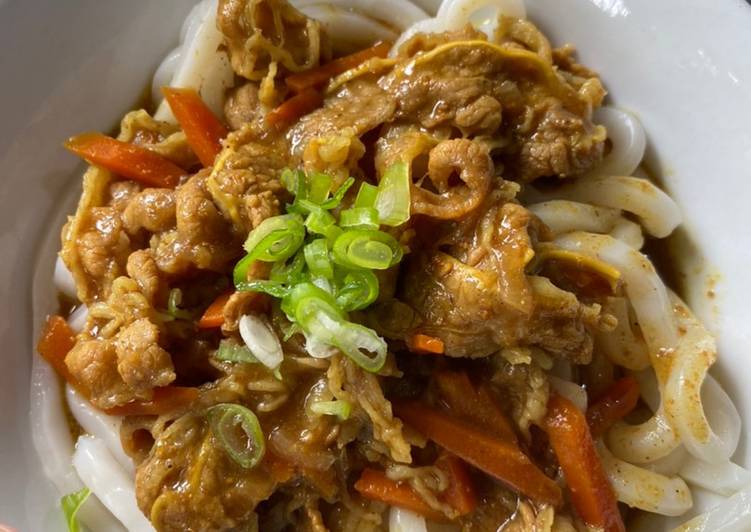 Beef curry udon