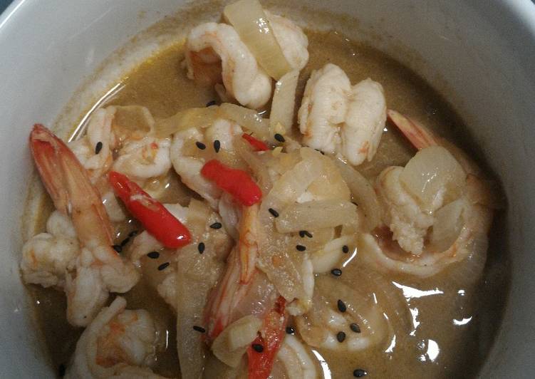 Proses Menyiapkan Udang saus inggris, Enak