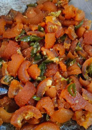 Foto resep Oseng kikil Lombok ijo