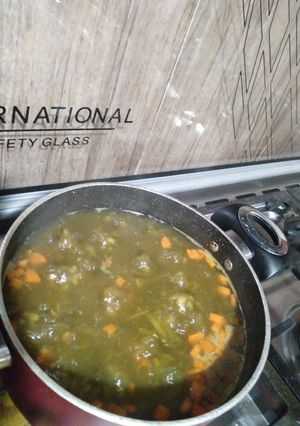 عکسی از دستور آش اسفناج ابتکاری