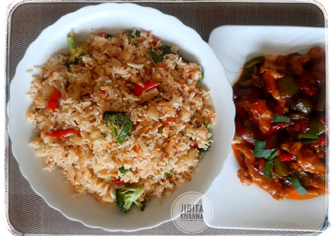 Garlic Schezwan Fried Rice