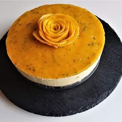 A picture of Mango Cheese Cake.
