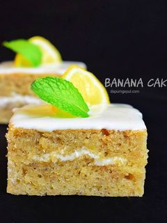 Foto resep Banana Cake with Lemon Cheese Frosting