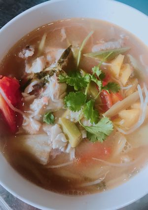 Hình của món Canh chua cá diêu hồng.