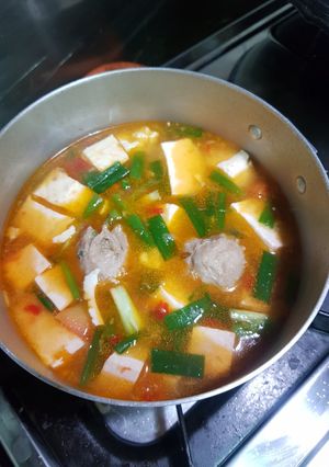 Foto resep Sundubu Jjijage (sup tahu pedas ala korea)