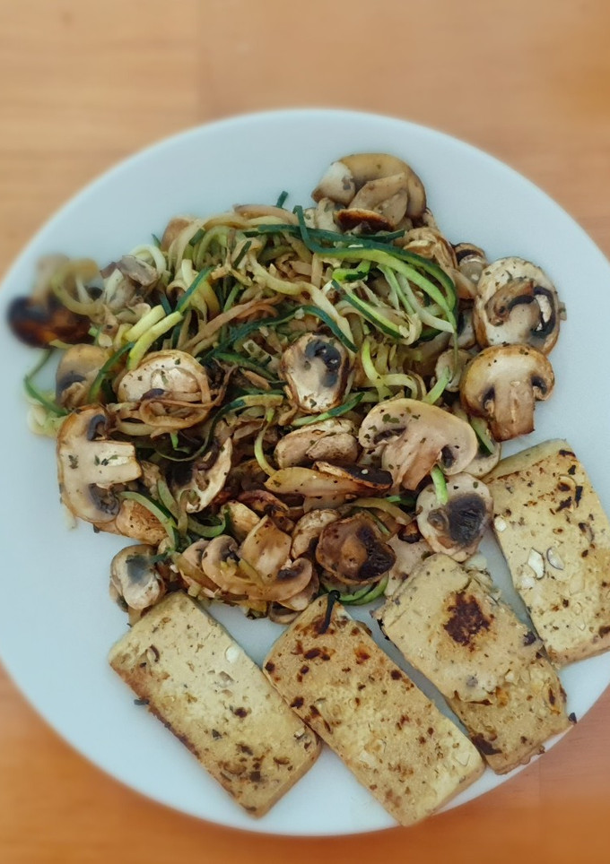 Una foto de Spaguetti al champi
