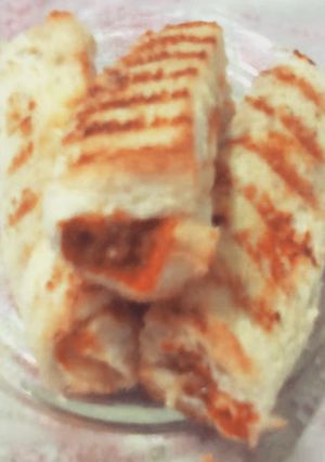 A picture of Grilled Pizza Rolls.