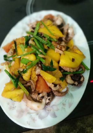 Hình của món Bạch tuộc xào.