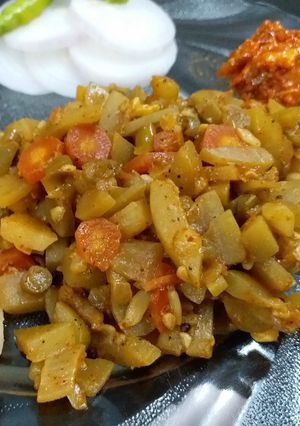 A picture of Mixed Vegetable Sabzi.