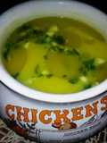 Sopa de calabaza, pollo y verduras