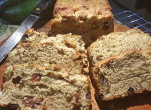 Foto resep Cranberry walnut bread isi berry, pumkin seed, cia, walnut #keto