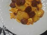 Revuelto de patatas con chorizo