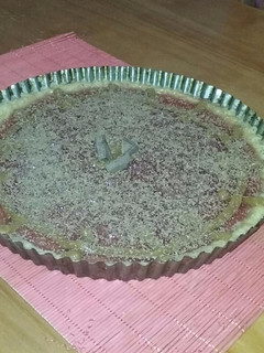 Una foto de Tarta de uvas y chocolate sin horno