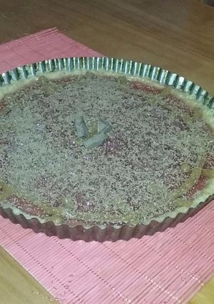 Una foto de Tarta de uvas y chocolate sin horno