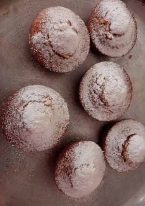 Una foto de Magdalenas de vainilla rellenas con dulce de leche
