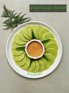 Foto resep Serabi pandan kuah durian