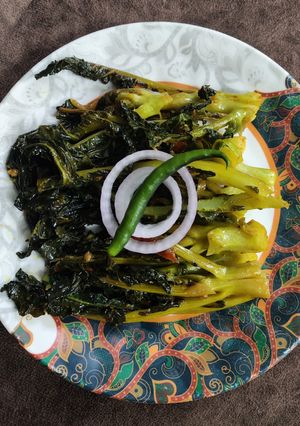 A picture of Broccoli Leaves Bhaji.