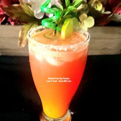 Orange Watermelon Sunrise Mocktail A picture of Orange Watermelon Sunrise Mocktail.