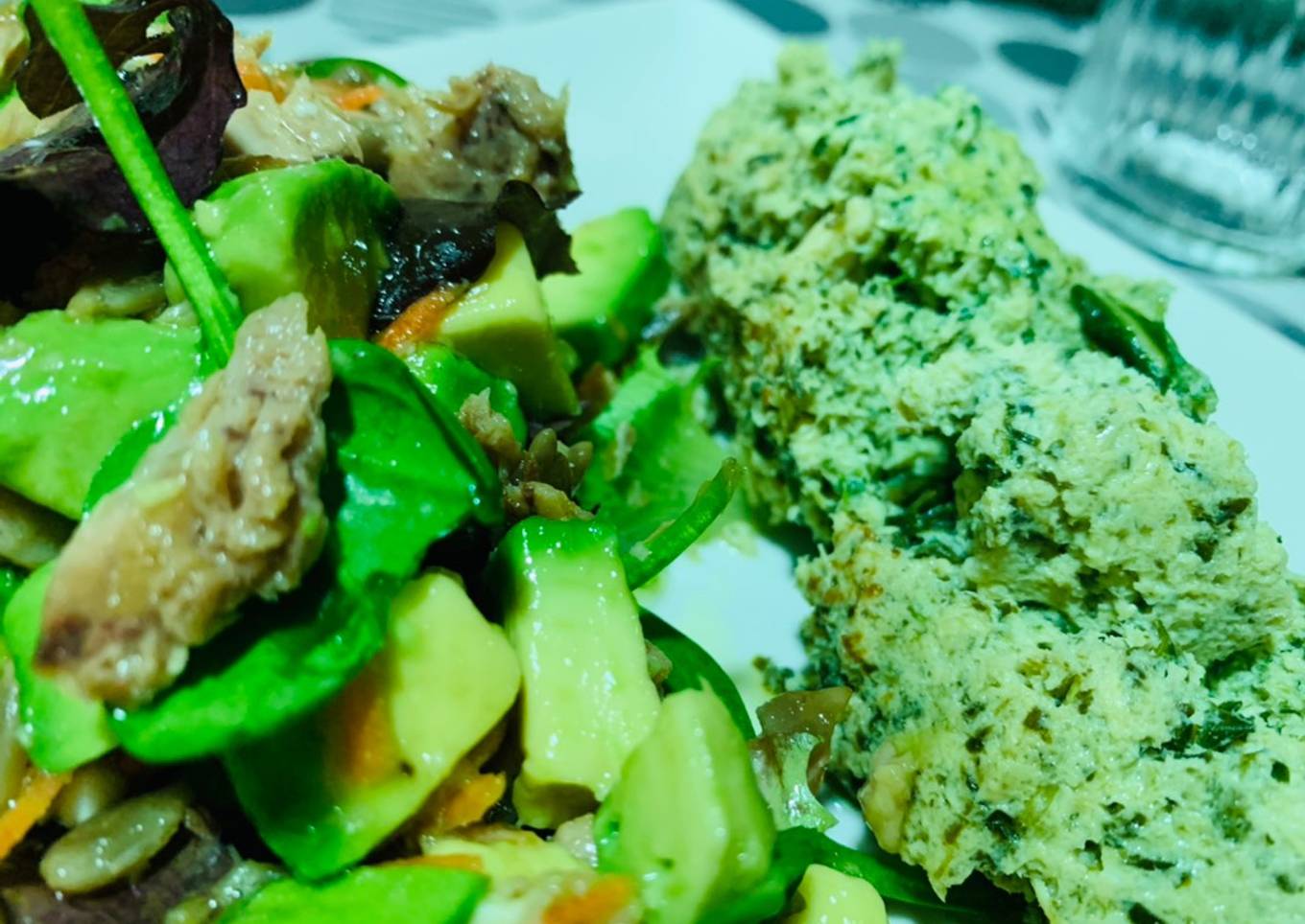 Pastel de pollo y espinacas🥬🥬