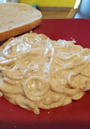 A picture of Mama Ashley's Pasta alla Carbonara.