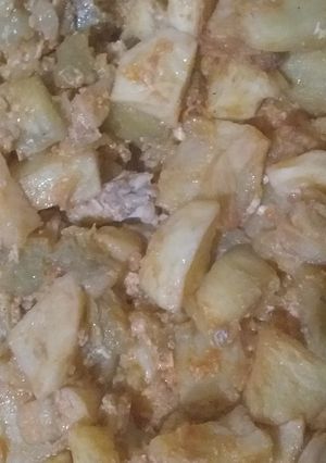 صورة لوصفة شكشوكة باذنجال وفريت