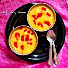 A picture of Mango Cherry Custard.