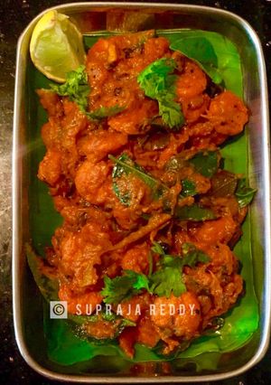 A picture of Chettinad Kadai Prawns.