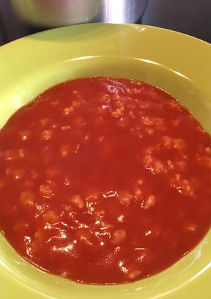 Paradicsomleves csillagtésztával recept fotója