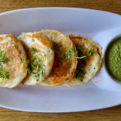 A picture of Vegetable tawa idli.