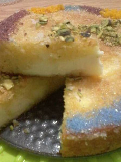 صورة لوصفة بسبوسة بالقشطة