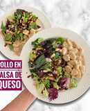 Pollo en salsa de queso